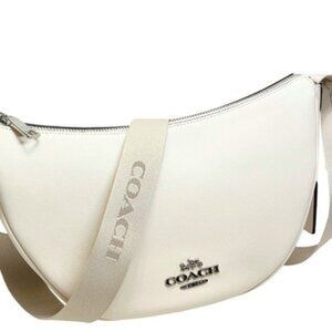 NWT ✅ Coach PACE Smooth Leather Shoulder Bag  CT644 CHALK / SILVER⭐ NWT